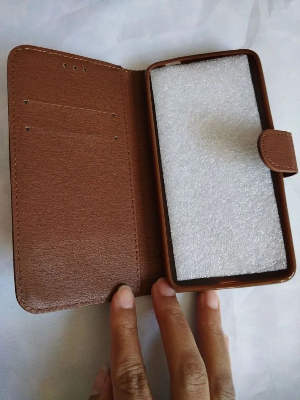capinha celular h-ziyao j2 prime marrom - Foto 4