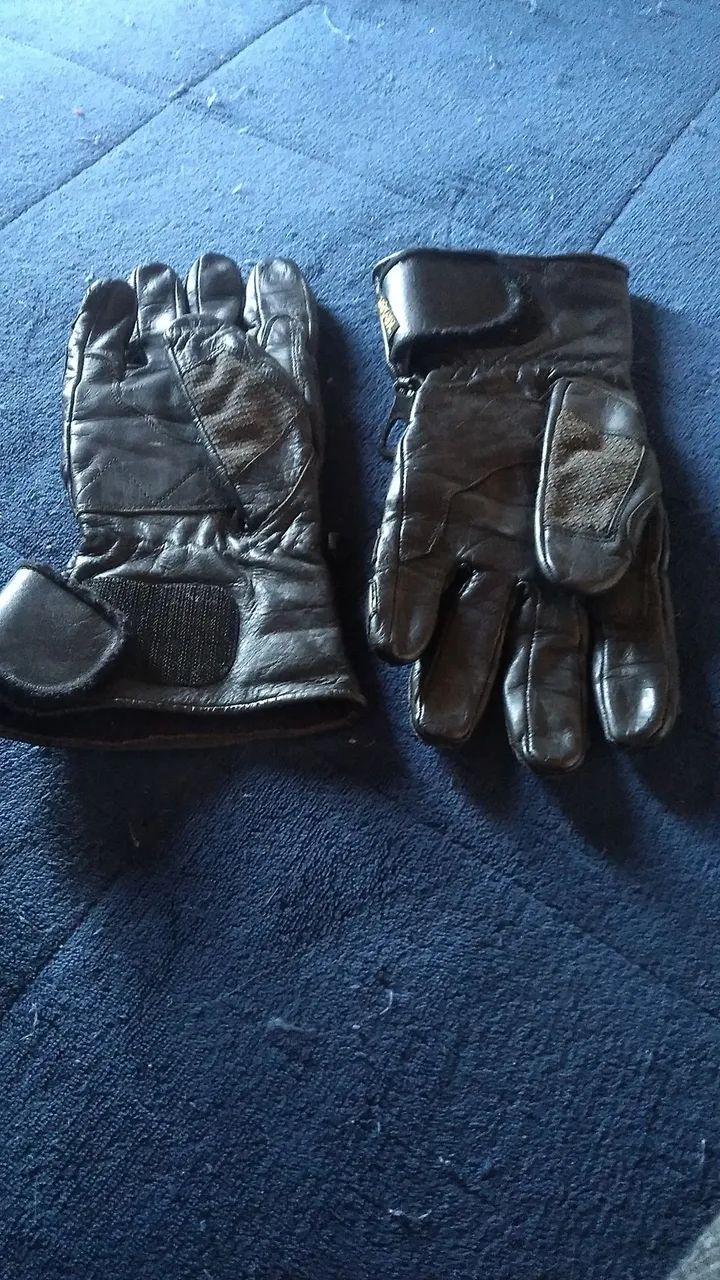Luva couro motociclista p - Foto 3
