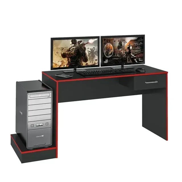 Mesa Gamer preto vermelho EM ESTOQUE  - Foto 2