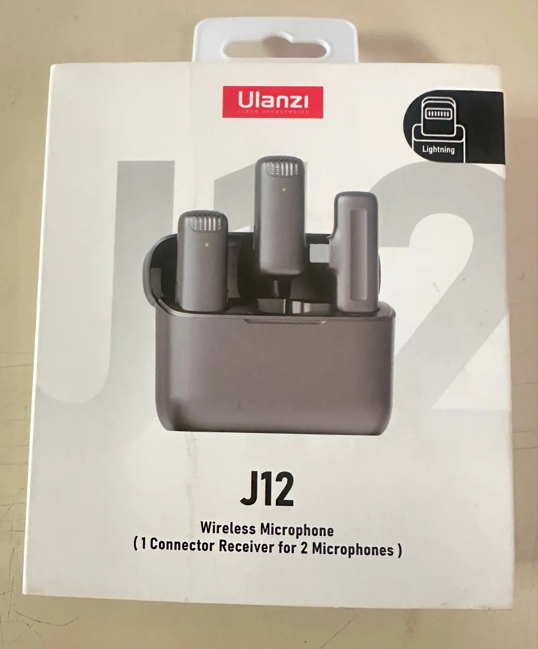 Microfone  sem fio lapela Ulanzi J12 p/ IPhone com 2 mics - Foto 3