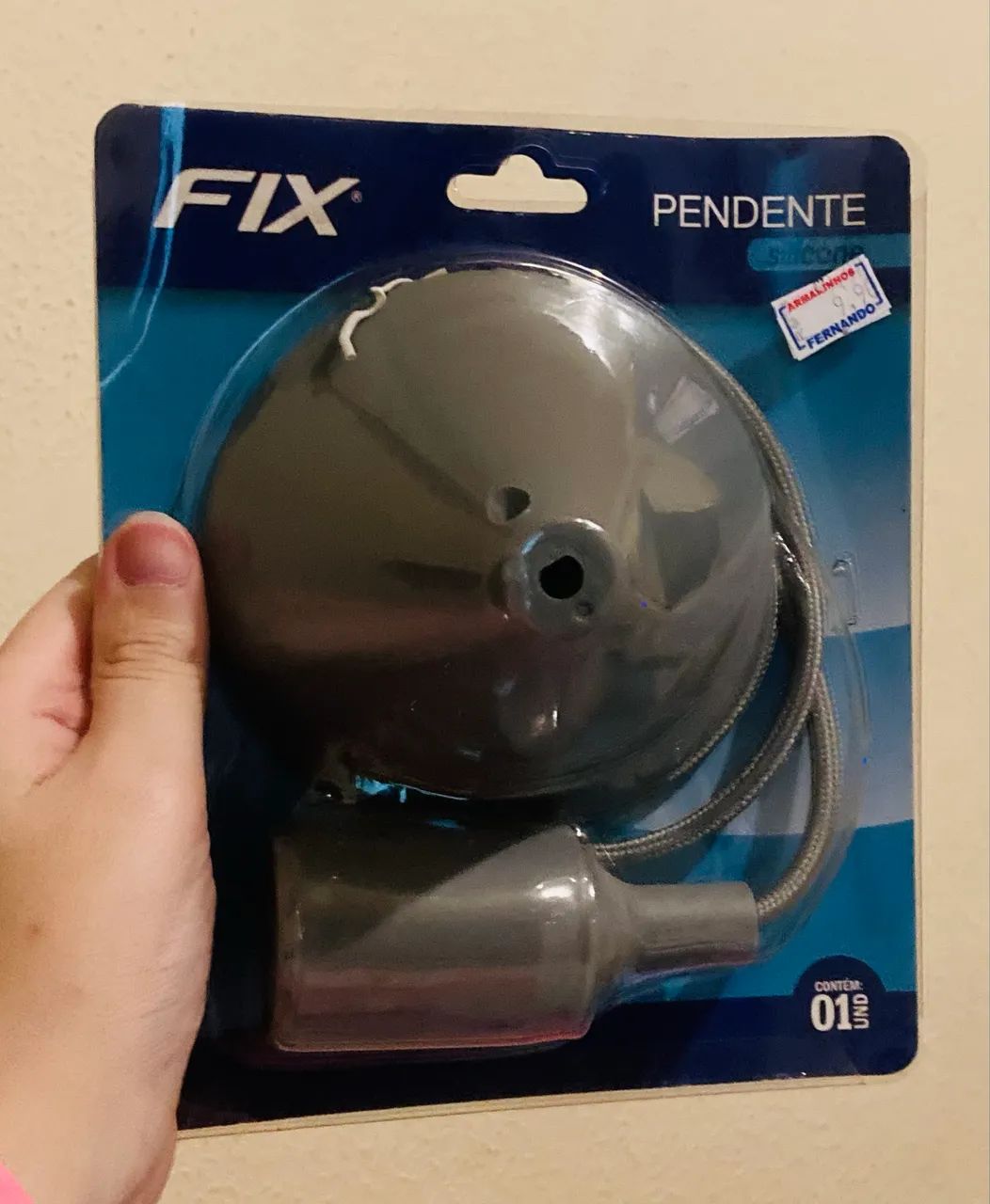 Pendente de teto cinza