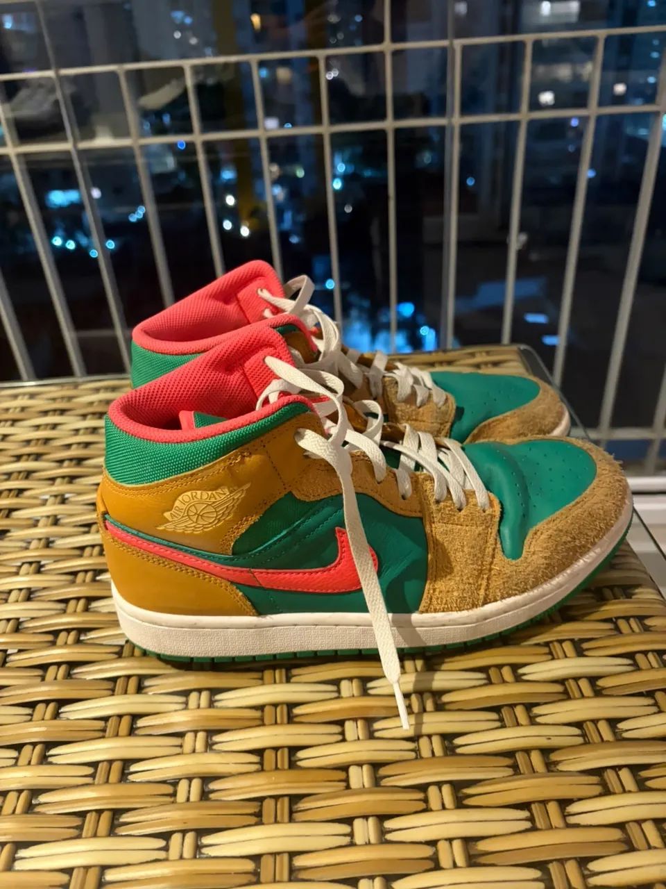 Nike Air Jordan 1 Mid (Wheat Watermelon) - Foto 5