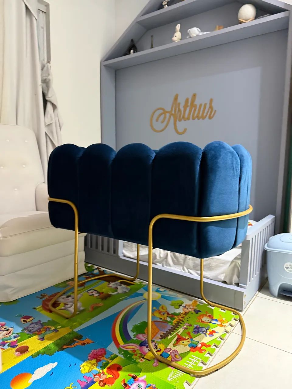 Berço azul perfeito