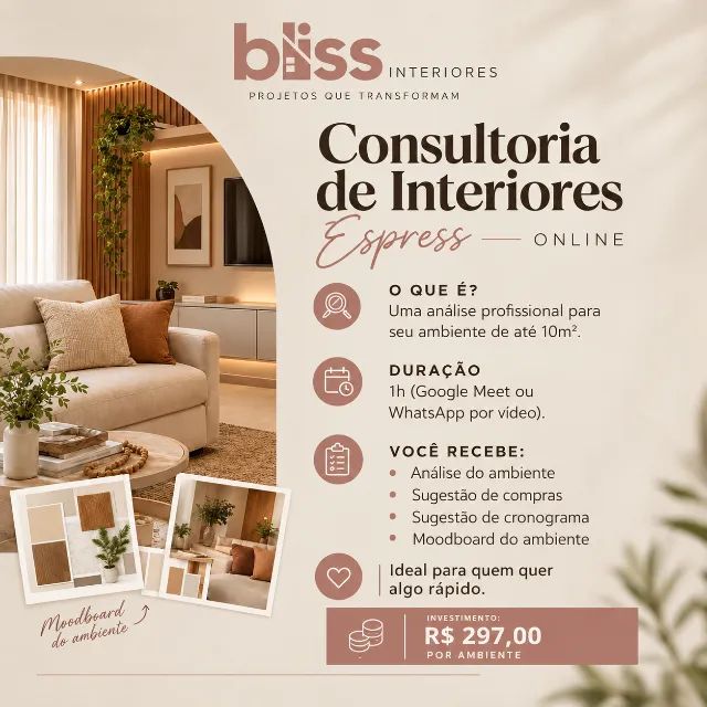 Design de Interiores Online Express | Bliss Interiores