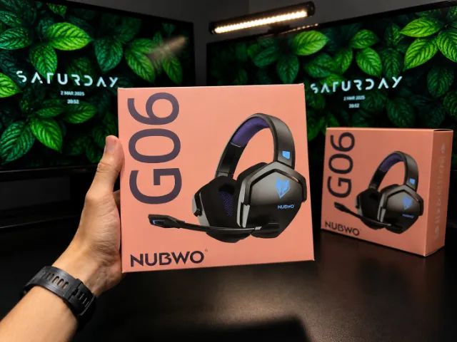 Headset Gamer Sem Fio NUBWO G06 - Som Imersivo e 100h de Bateria!