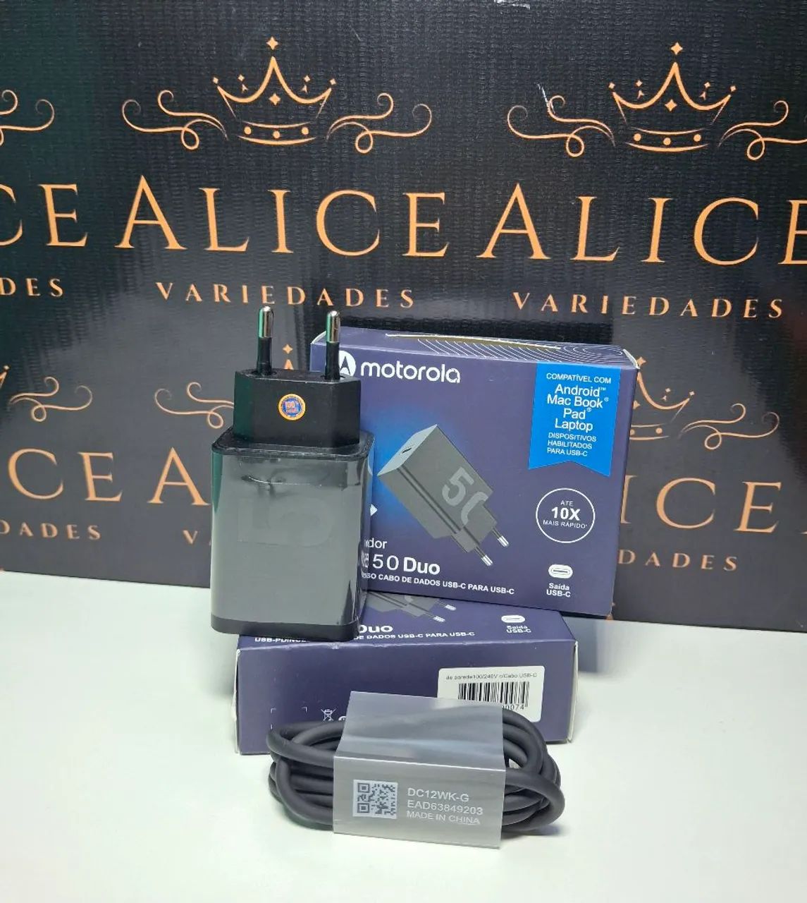 Carregador Motorola 50w Tipo C 