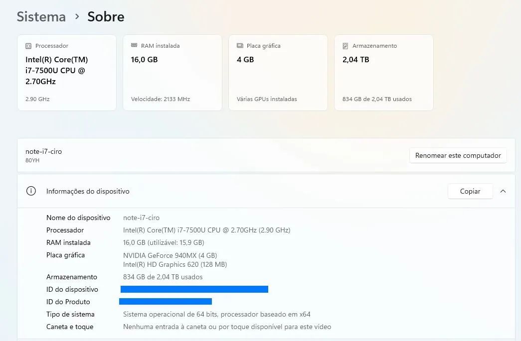 Notebook Lenovo Ideapad 320 i7 16gb 224gb SSD - Foto 3