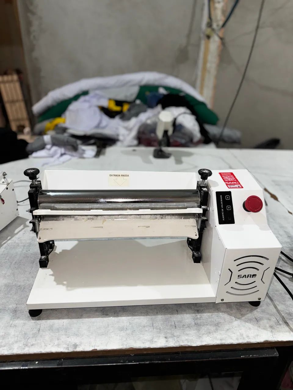 Cilindro Elétrico Laminador Em Inox Pastéis Pão Pizza Massa Saro - Foto 5