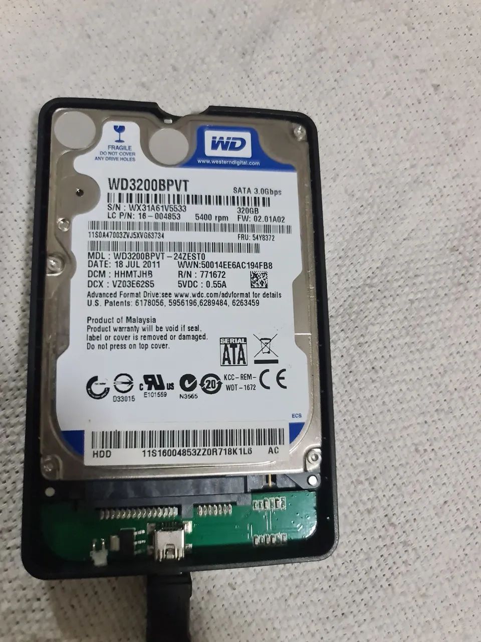 HD externo 320 na case  - Foto 2