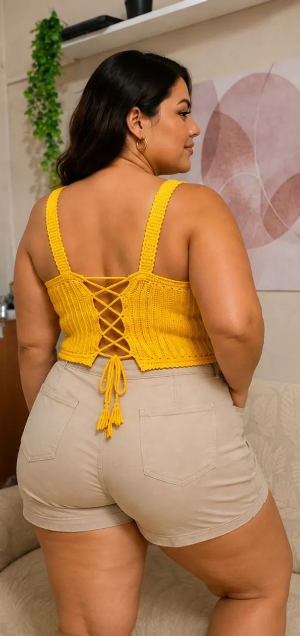 TOP DE CROCHE PLUS SIZE ARTESANAL FEITO A MÃO  - Foto 2
