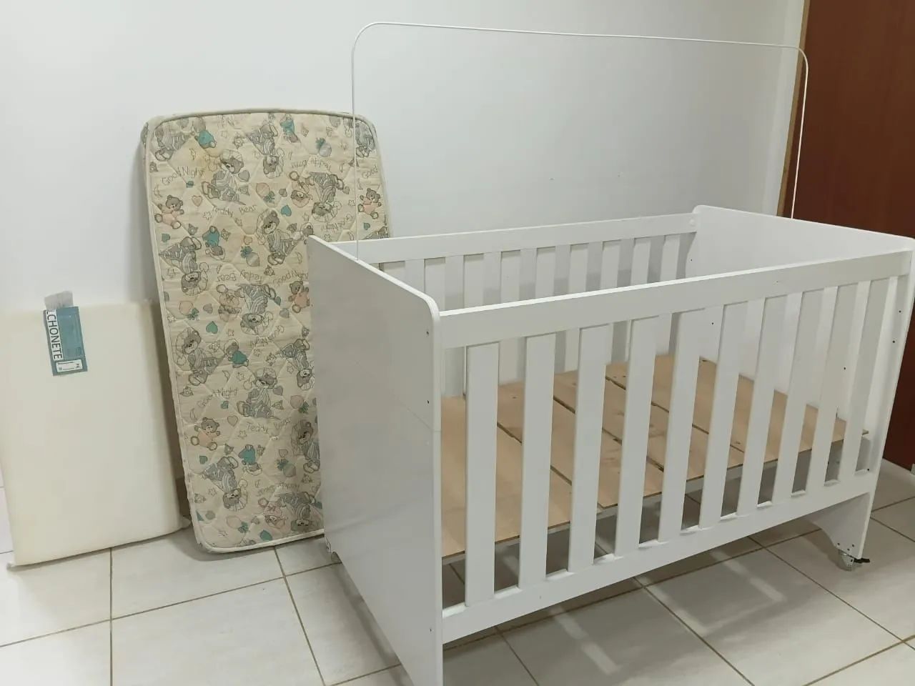 Berço Americano Evolution 4 em 1 Branco Acetinado com Colchão Mini - Reller - Foto 4