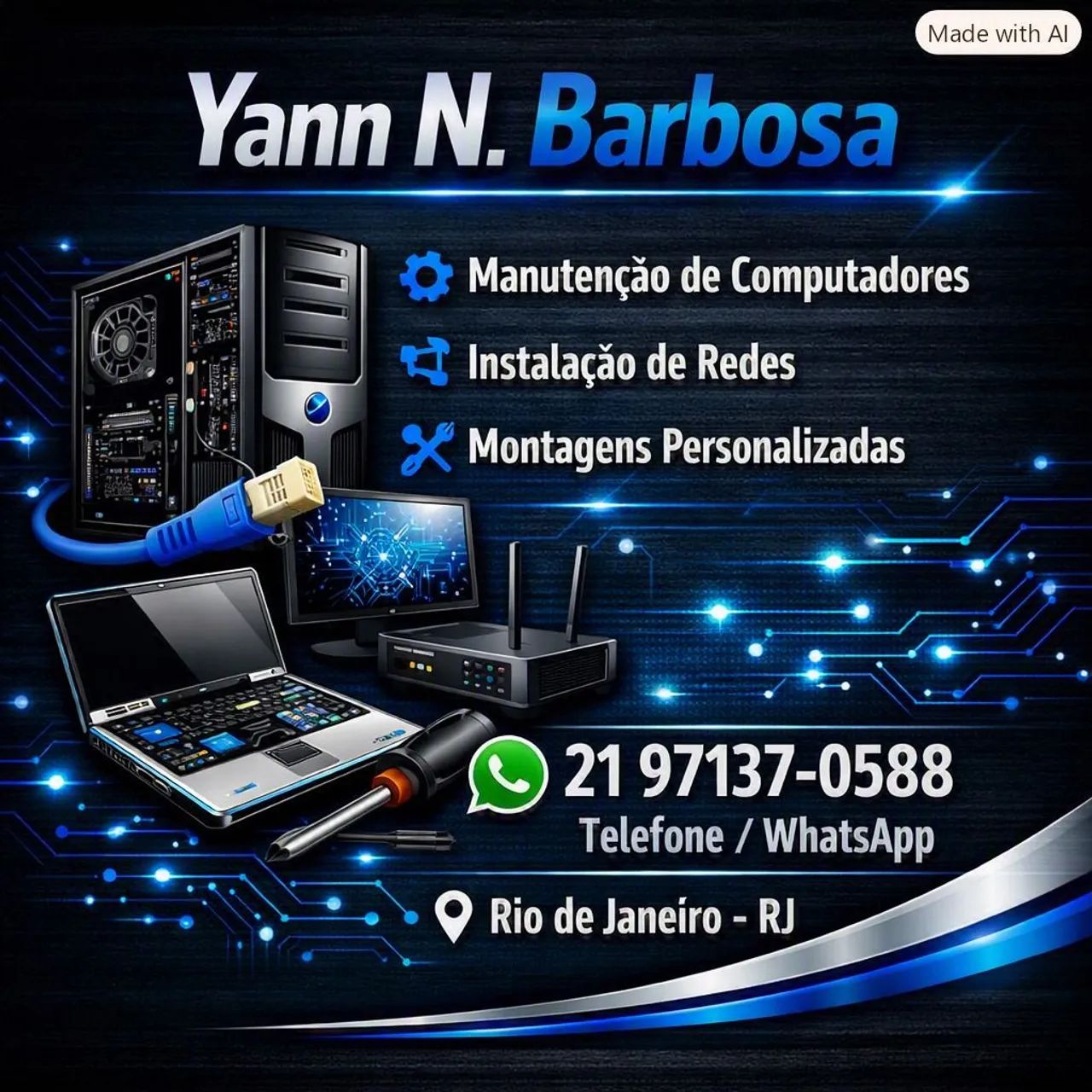 Manutenção de Computador e serviços de informática 