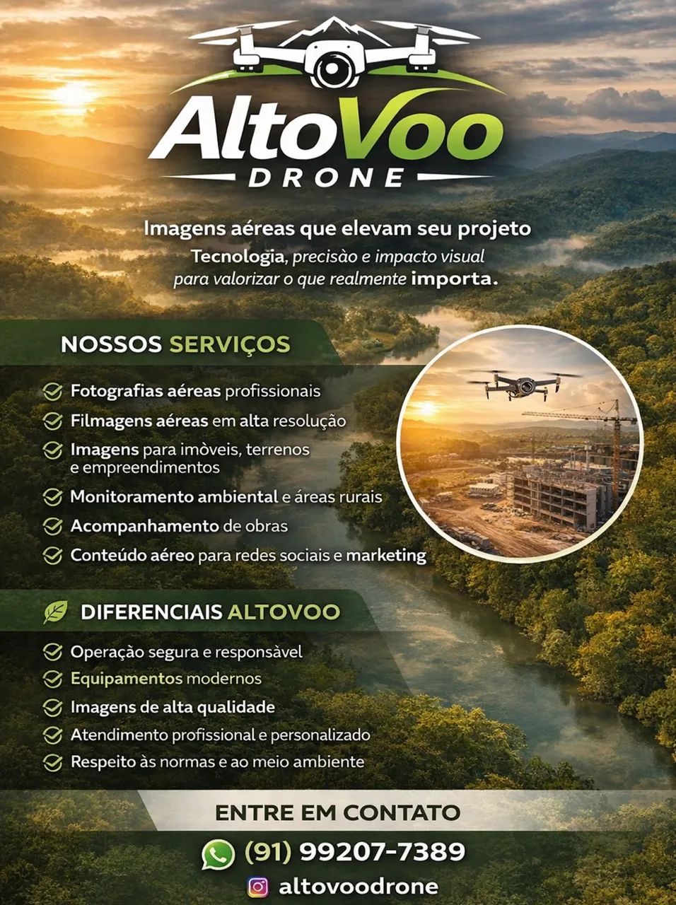 Serviços com drone 