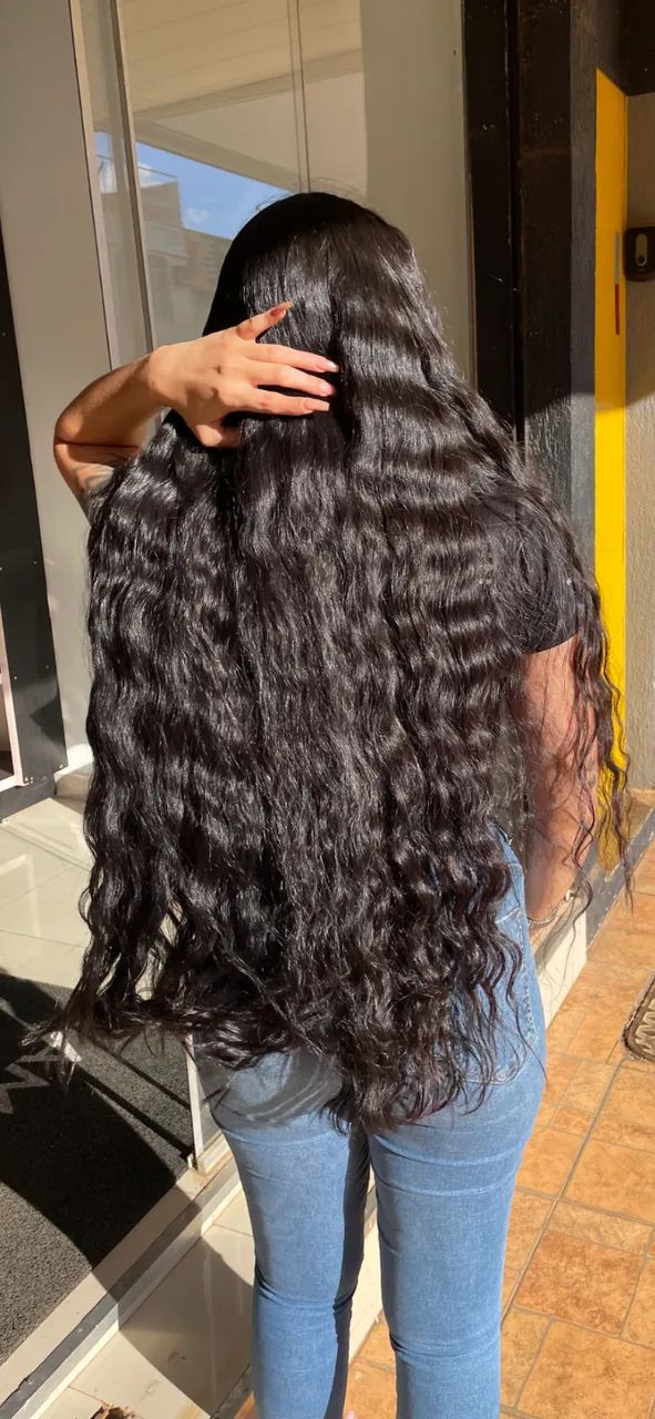 Cabelo ondulado 104cm