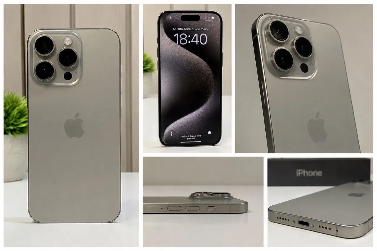 iPhone 15 Pro 128GB | Impecável | Câmera Pro + Titânio