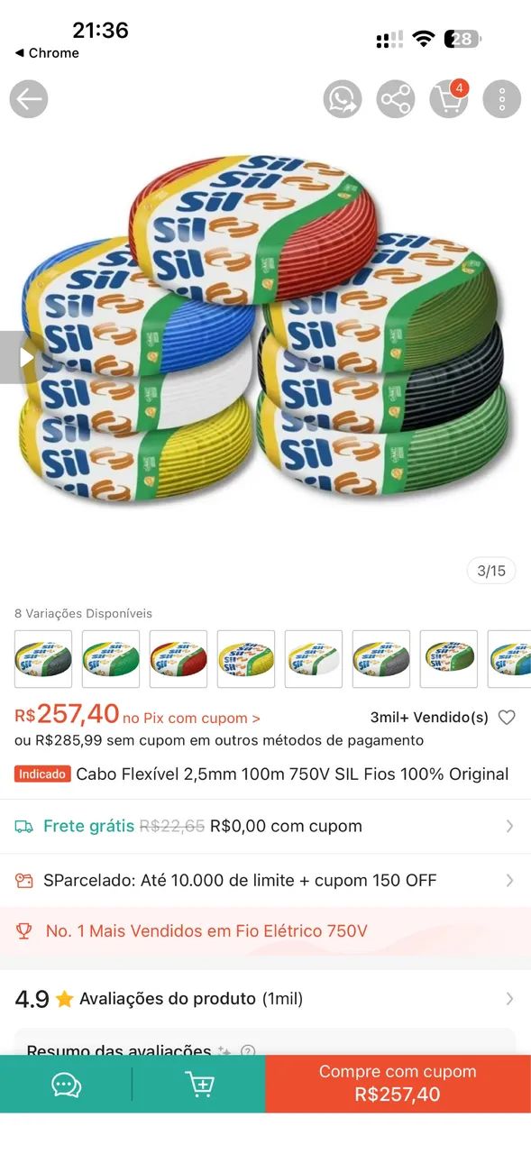 Fio e cabos elétricos  - Foto 2