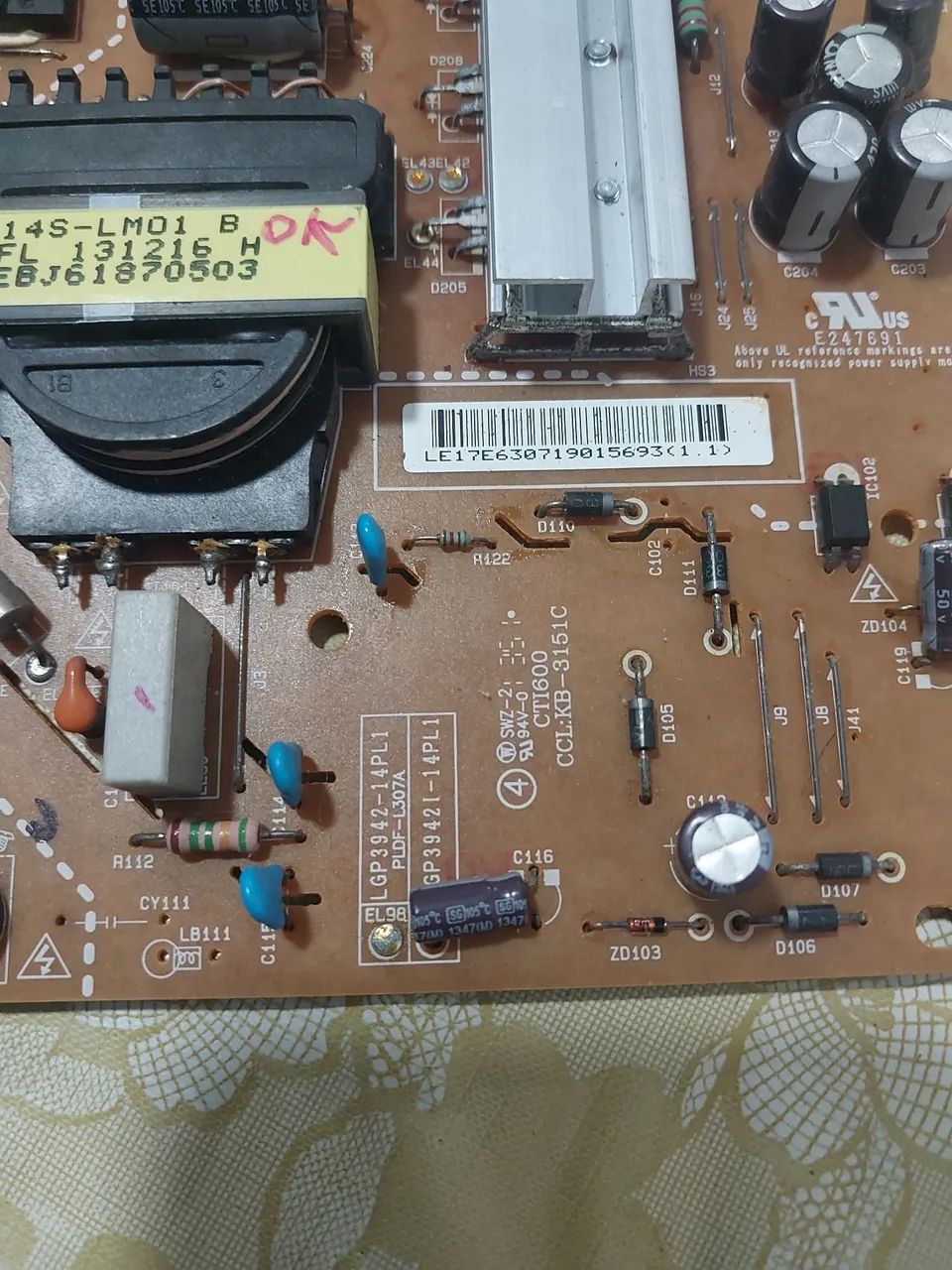 Placa fonte LG Compatível com 39" e 42" da série Lb5600 - Foto 3