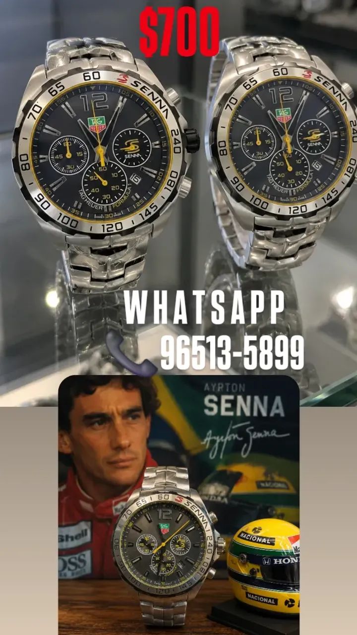 Relógio TAG HEUER FORMULA 1 SENNA - ENTREGAMOS 