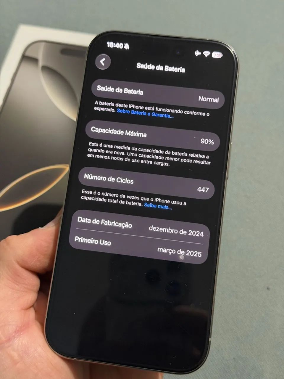iPhone 16 Pro 128GB Impecável + Caixa - Foto 2