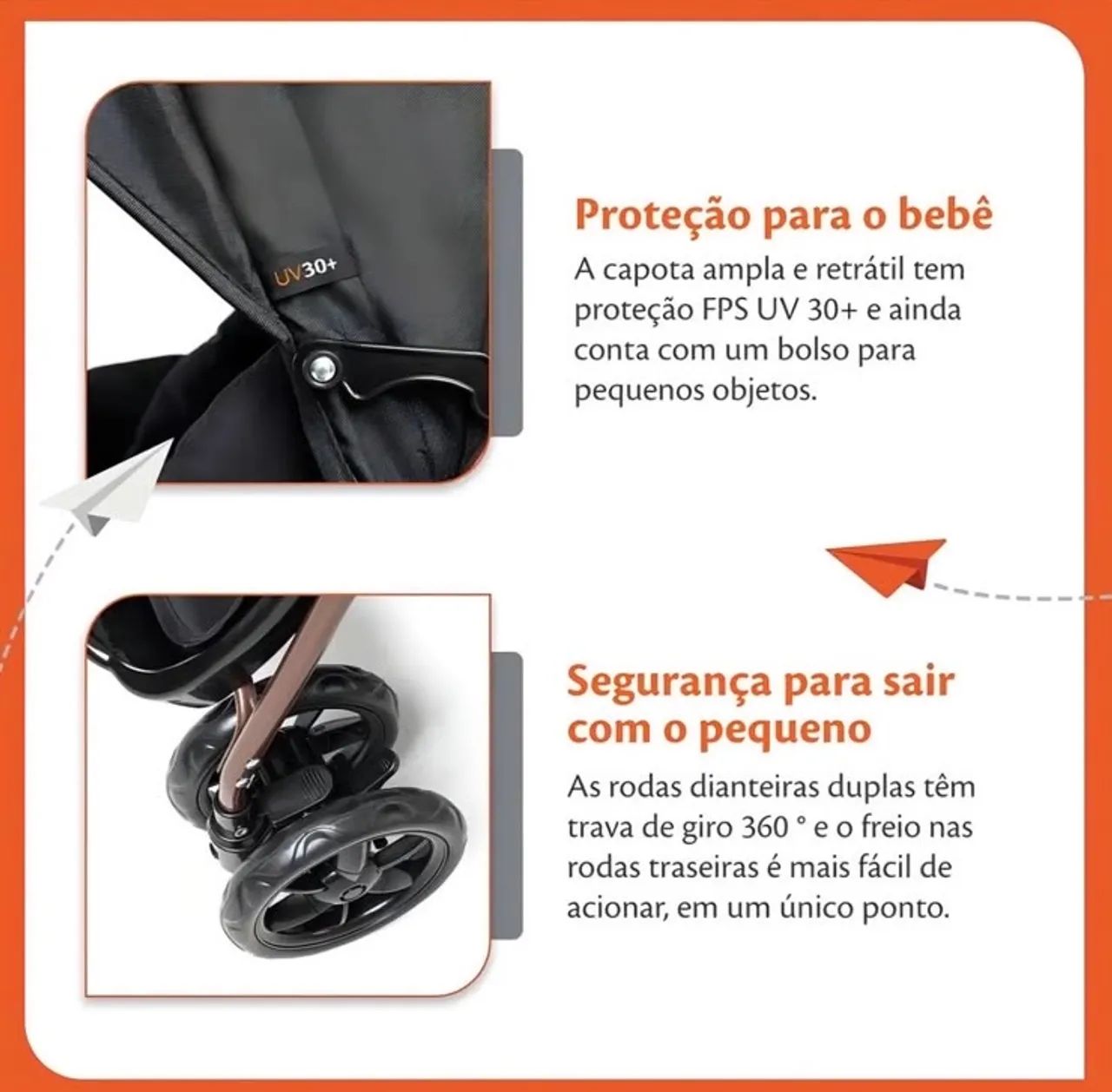 Carinho de bebê em ótimo estado  - Foto 3