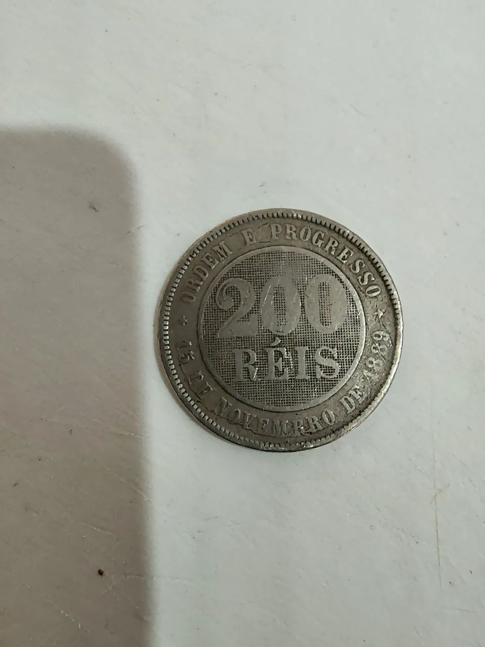 Moeda Antiga 200 Réis 1889. - Foto 2