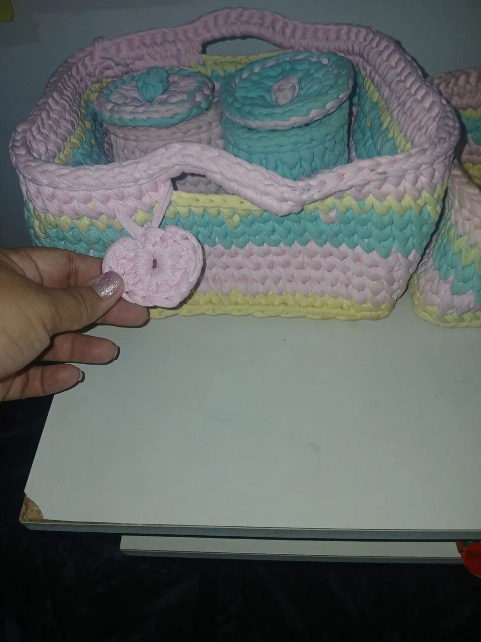 Kit higiene de bebê em crochê  - Foto 2