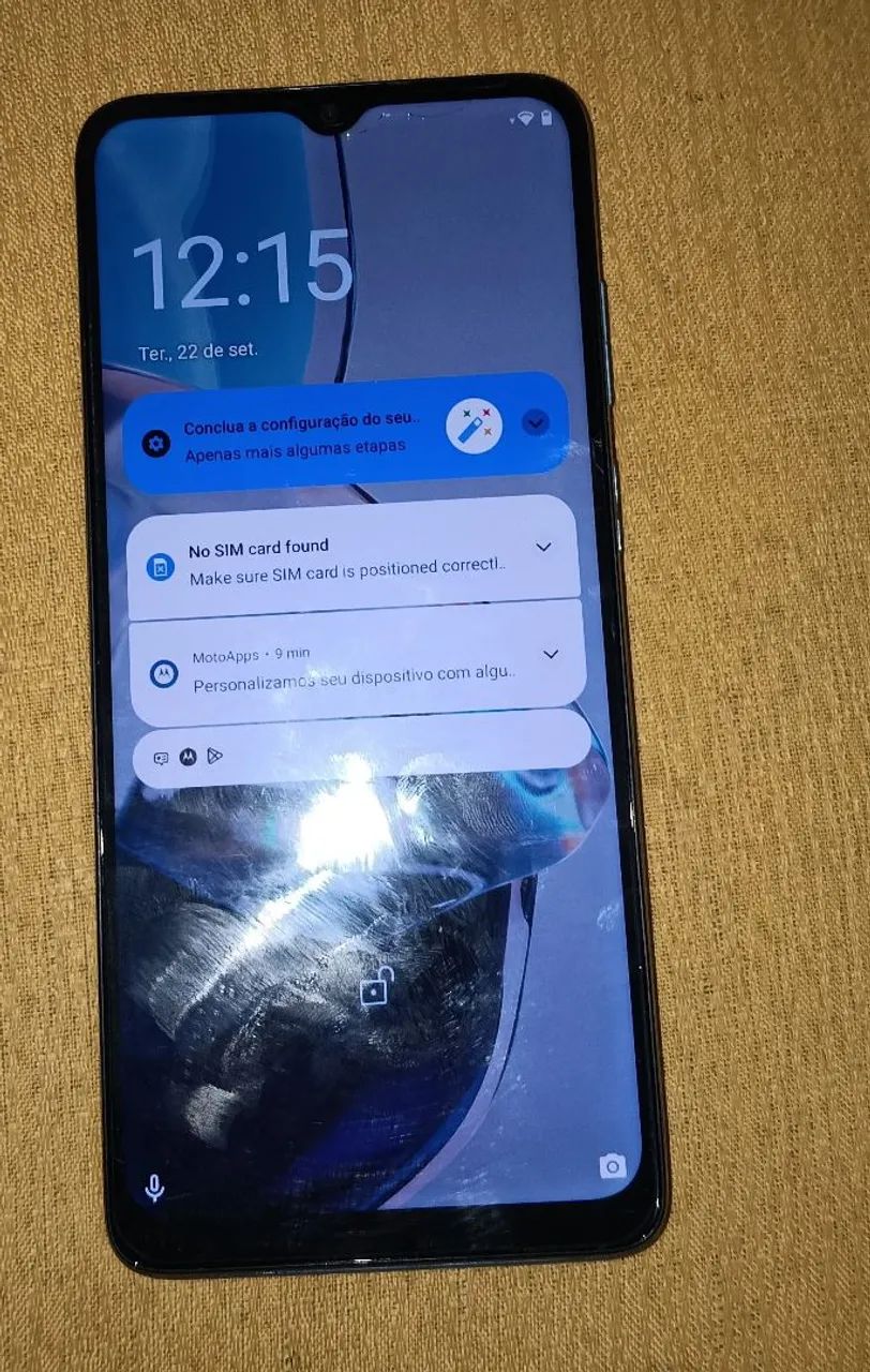 Celular Motorola E22 Dual sim 4G Azul (com defeito)