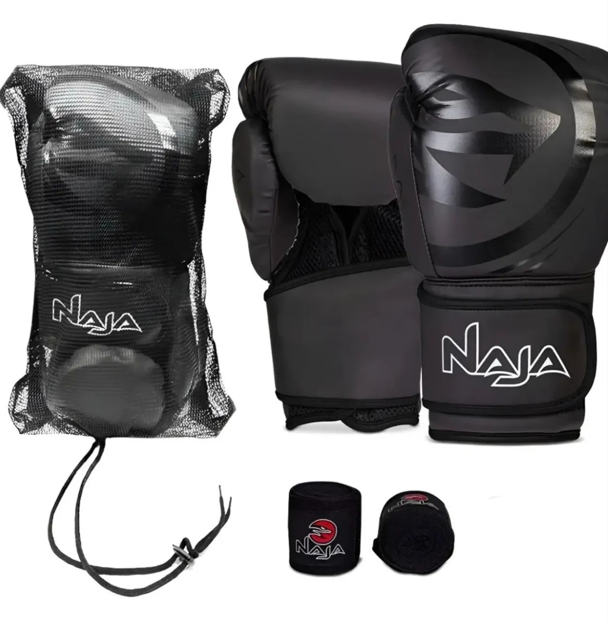 Luva de boxe e Muay thai, mais bandagem e bolsa de transporte.  - Foto 3