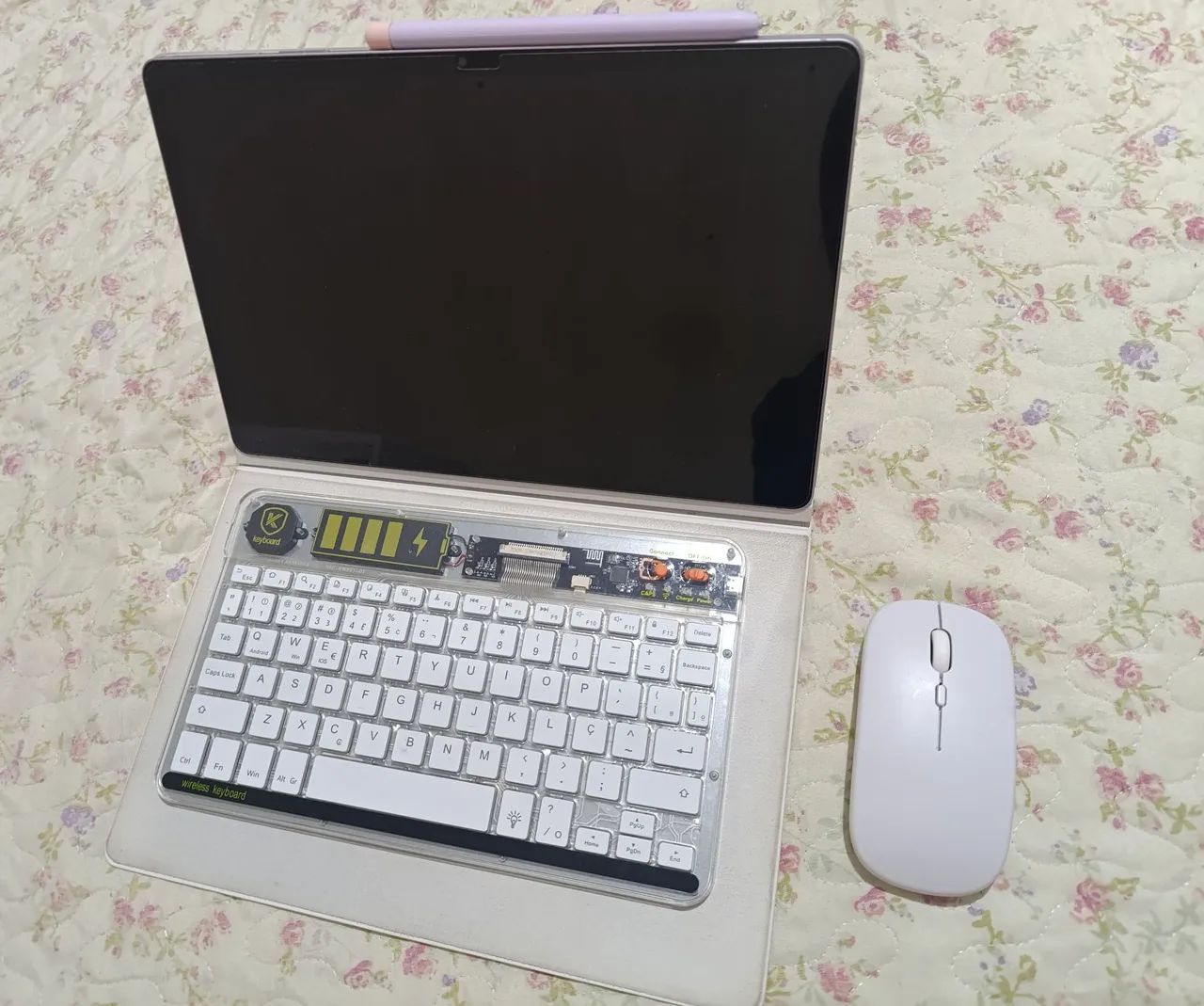 Galaxy Tab S9 FE+ Lavanda 128GB + 8GB RAM | Kit completo com S Pen, teclado e acessórios - Foto 5