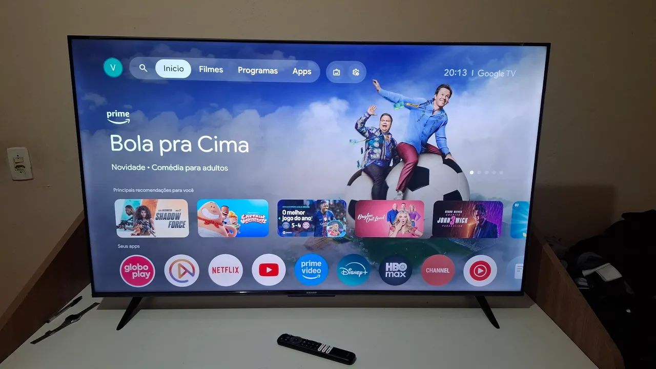 Smart tv Semp/tcl 55 pole 4k semi nova