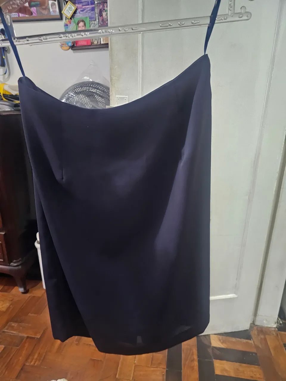 Saia midi lisa azul marinho Gorcegous M - Foto 5