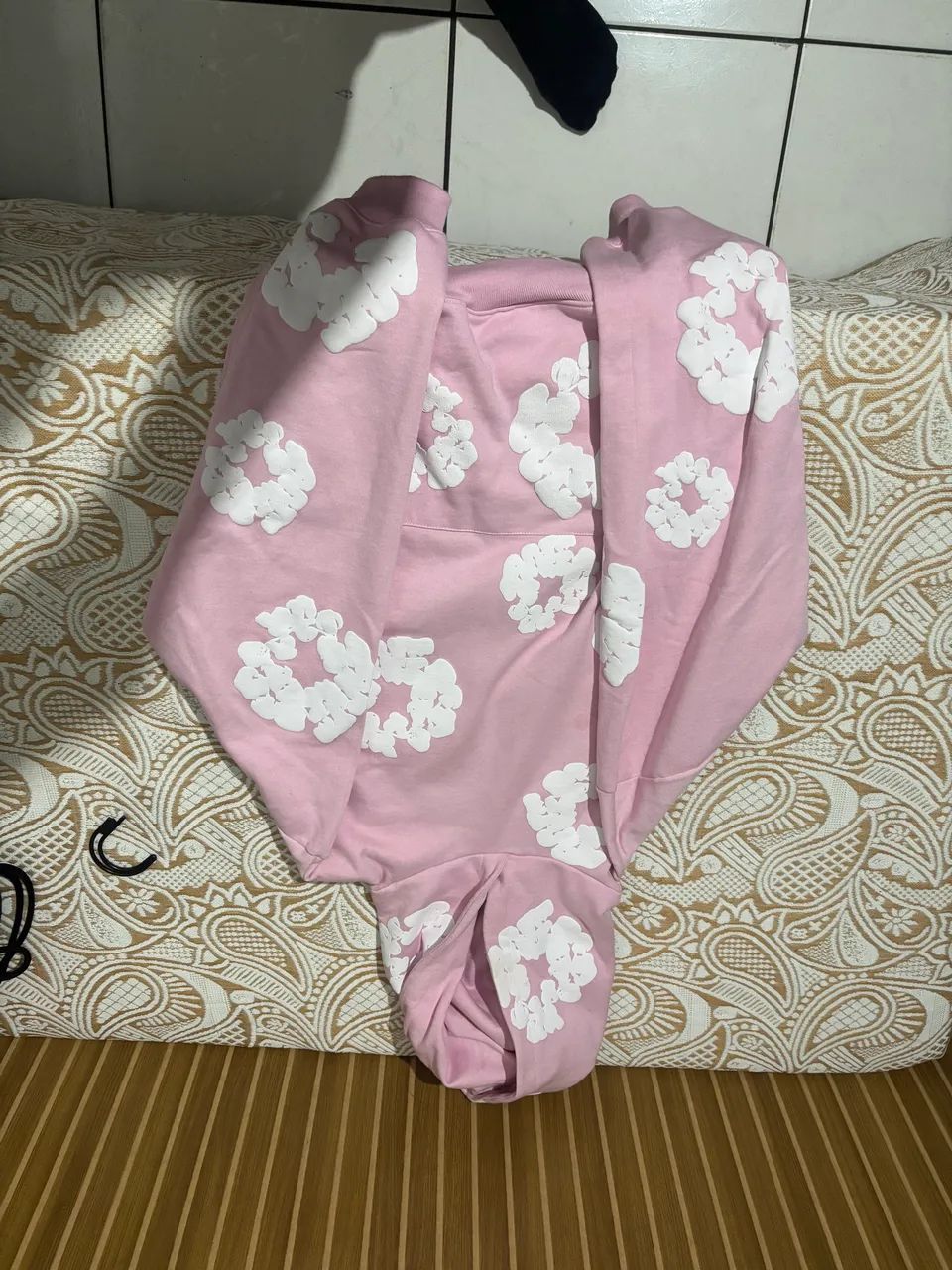 Conjunto Denim tears alto relevo Rosa - Foto 3