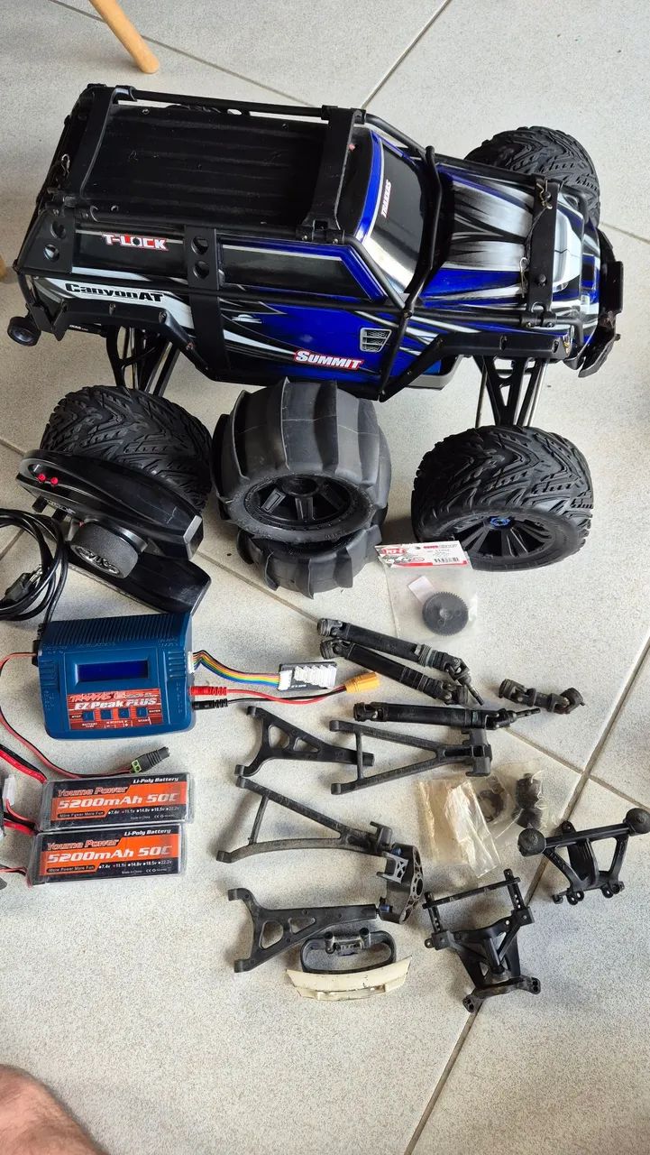 Automodelo TRAXXAS E-REVO 1/10 elétrico completo - Foto 5