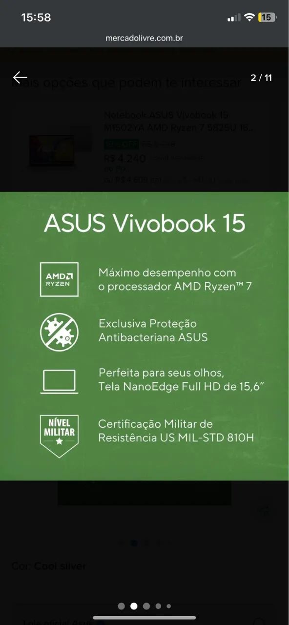 Notebook Asus vivobook Go 15 - Foto 5