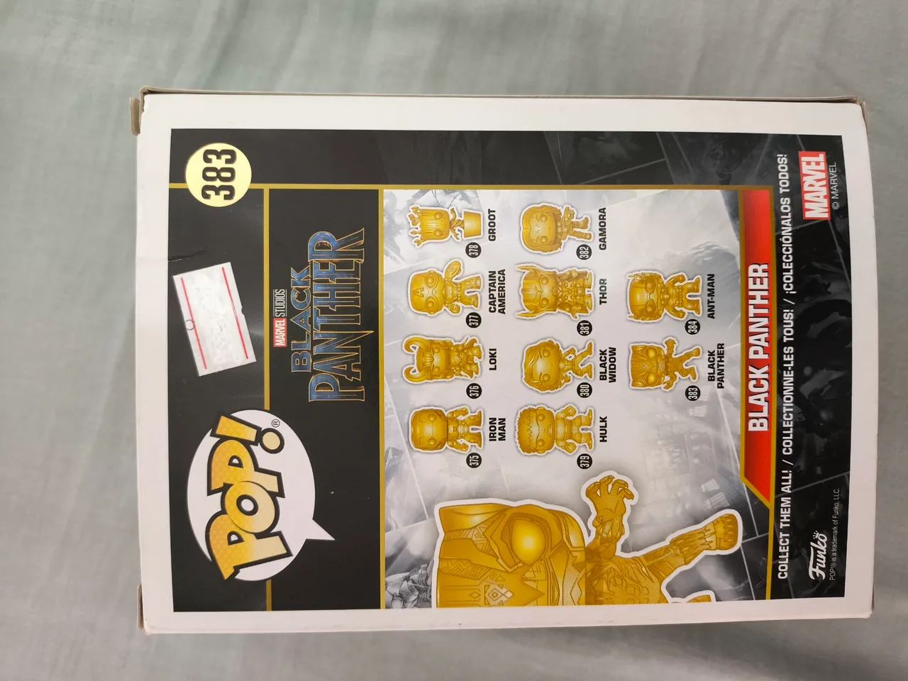 Funko Pop Marvel Studios 383 Black Panter Gold Lacrado  - Foto 3
