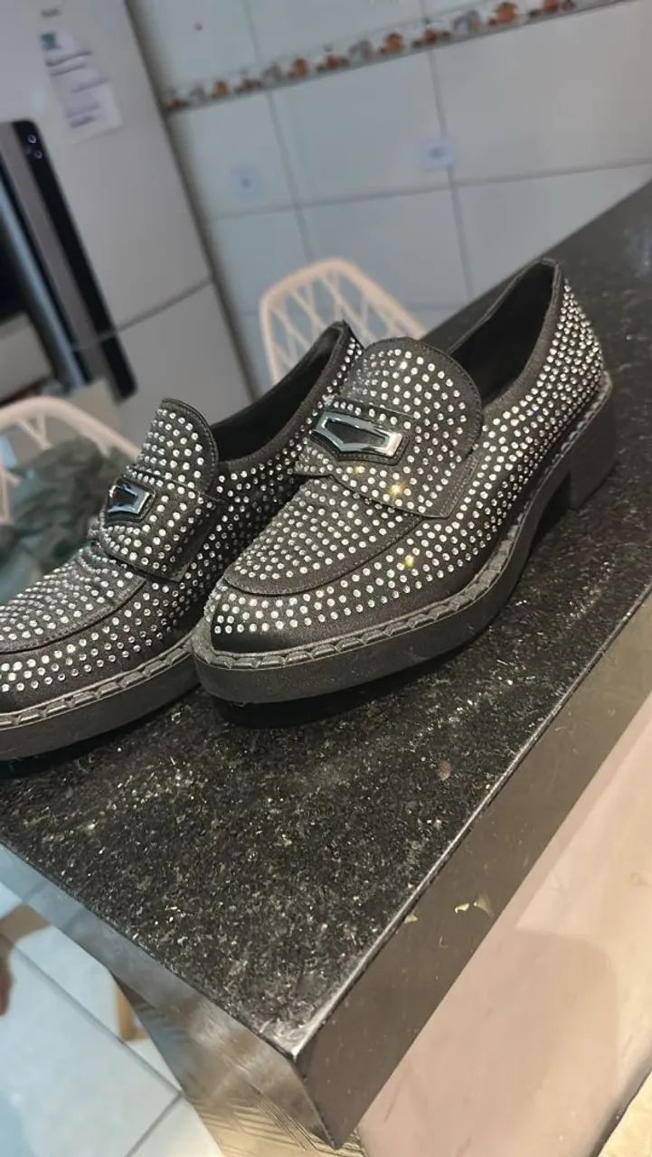 Mocassim Arezzo com Strass - Foto 2