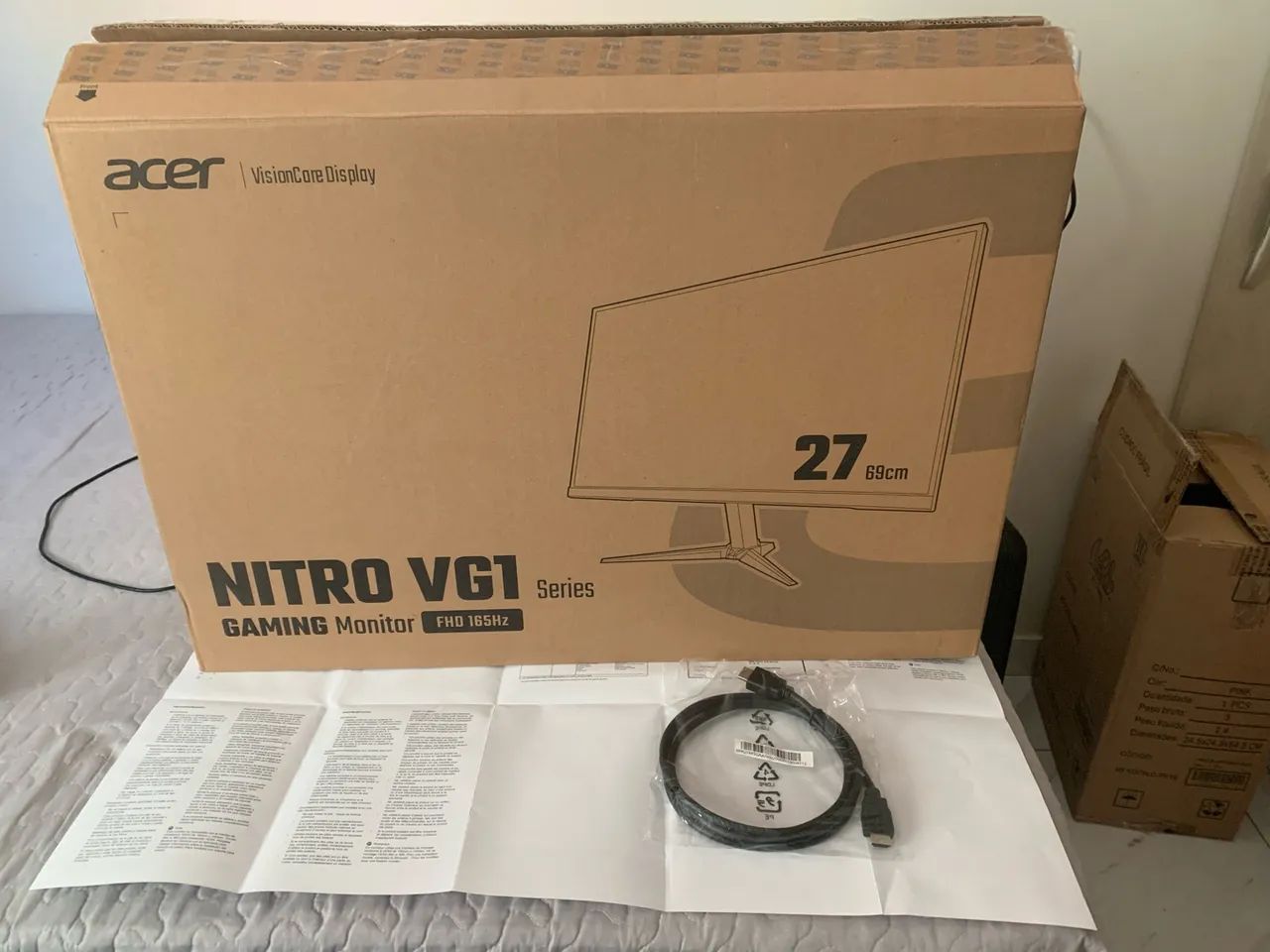 Monitor gamer Acer 27 Polegadas FHD IPS, 165Hz,1ms, Freesync premium, Som integrado  - Foto 4