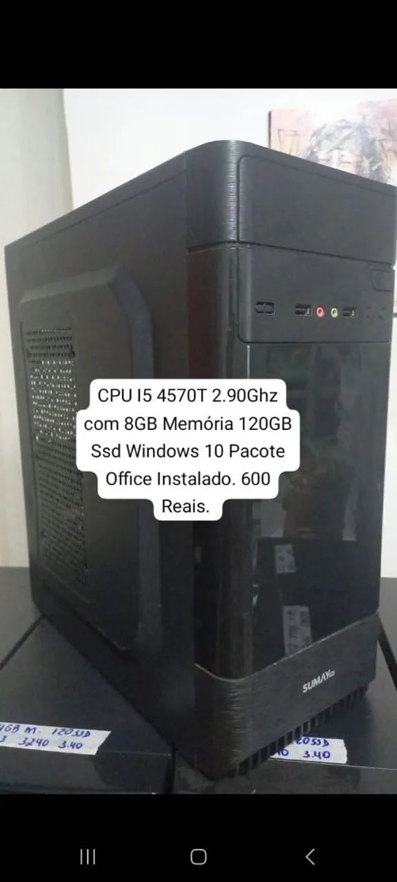 CPU I5 4570T com 8GB Memória 120GB Ssd 