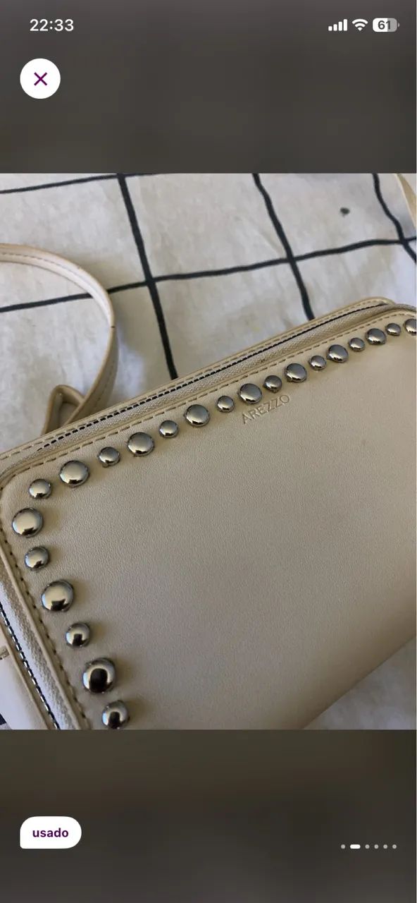 Bolsa arezzo off white customizada - Foto 2