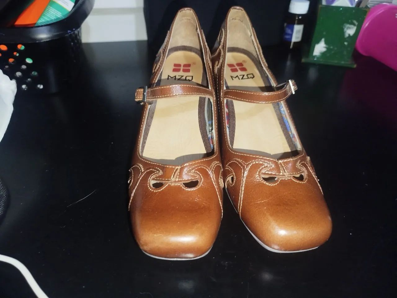 Salto vintage marrom Mazuque - Foto 3