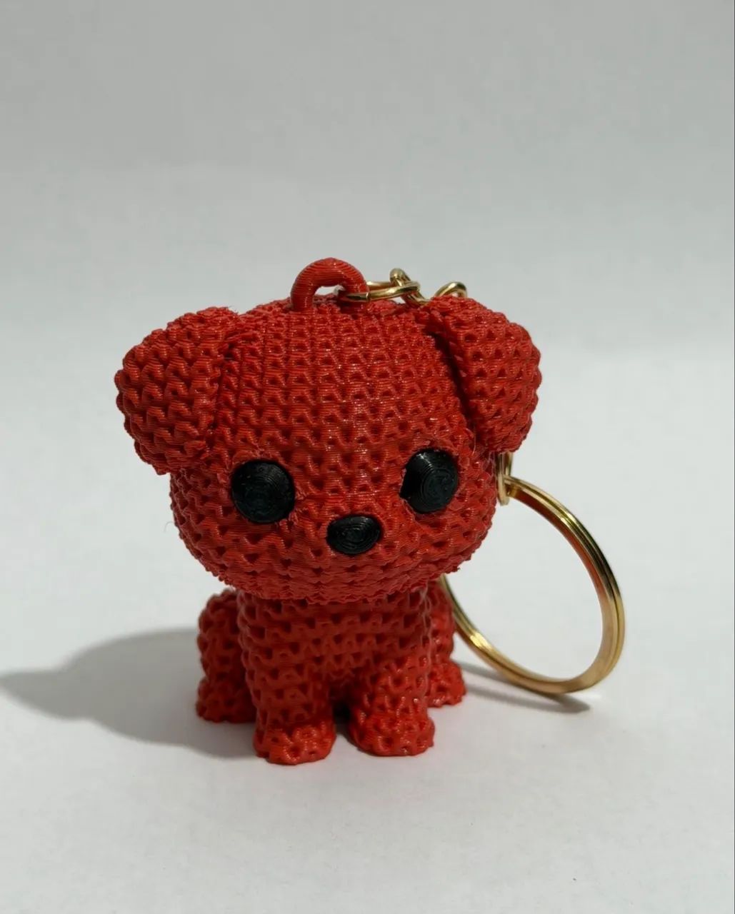 Chaveiro cachorrinho estilo tricô em 3D - Foto 6