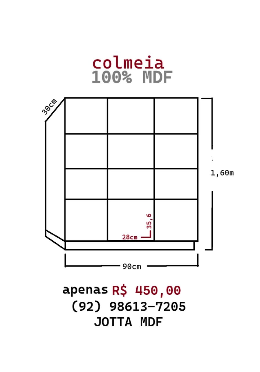Estantes e colmeia 100% MDF - Foto 2