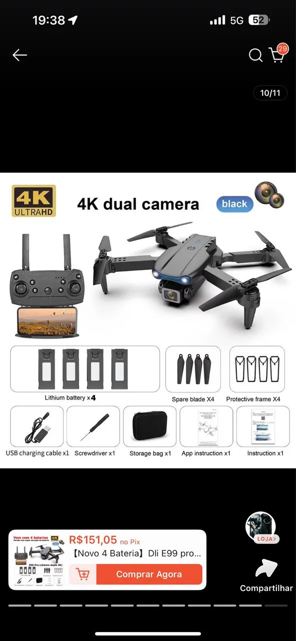 Drone novo 4k - Foto 2