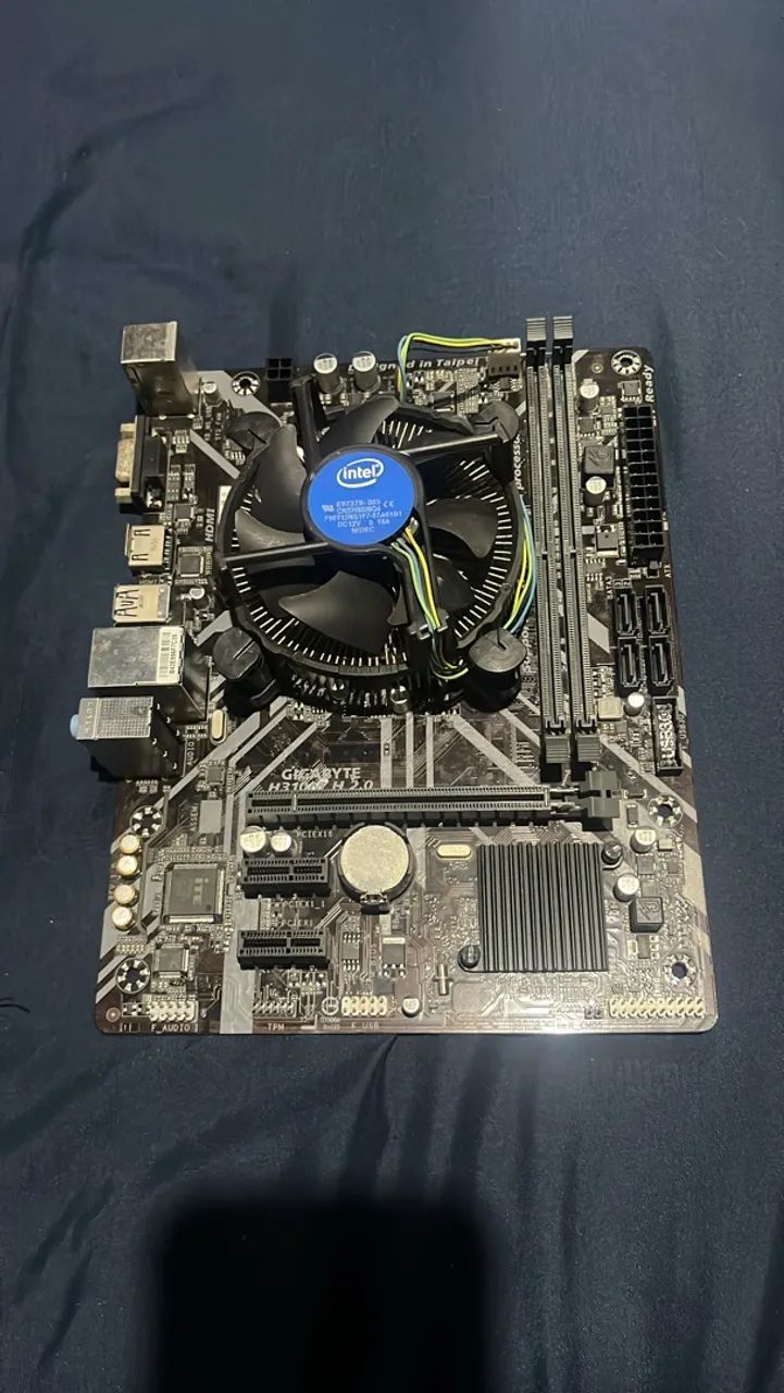 Kit Intel Core i3 9100F + Placa-Mãe H310M + Cooler