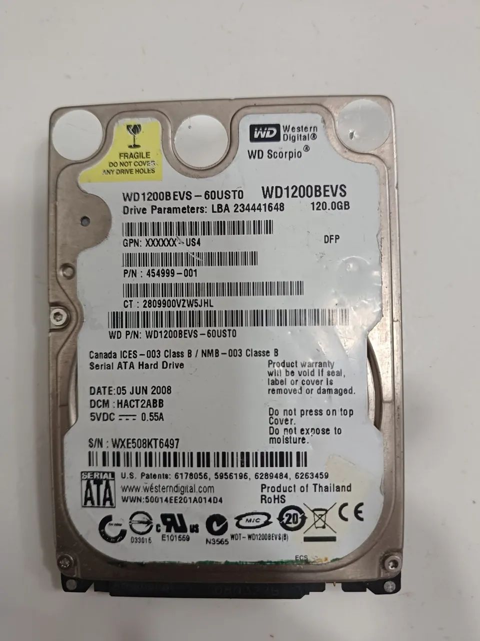 Hd wd 120GB notebook  - Foto 4