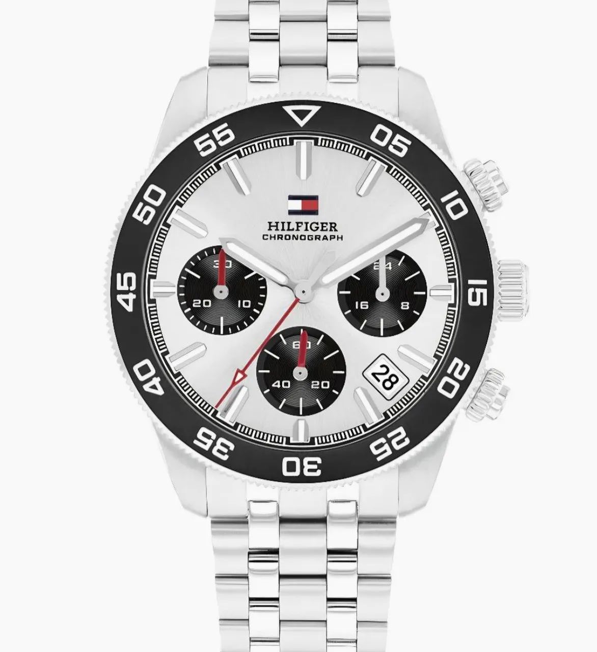 Relógio Tommy Hilfiger TH85 Chronograph Masculino em Aço Prateado