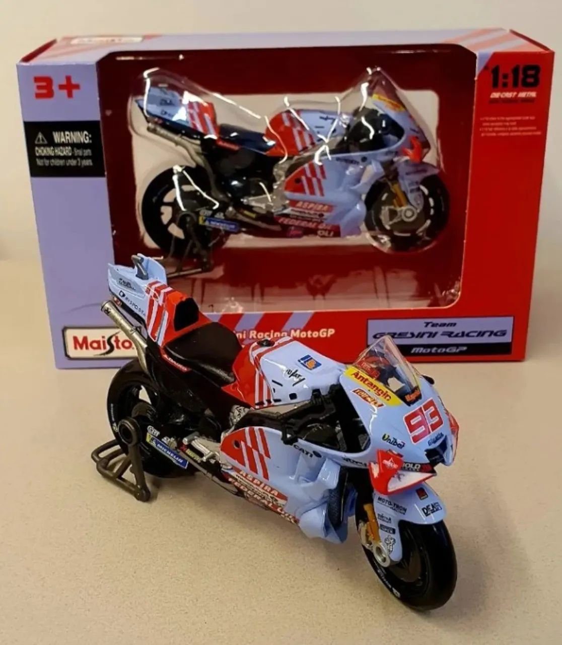 Moto Ducati Gresini Do Marc Marquez MotoGP GP24 - 1:18 Maisto - Foto 2