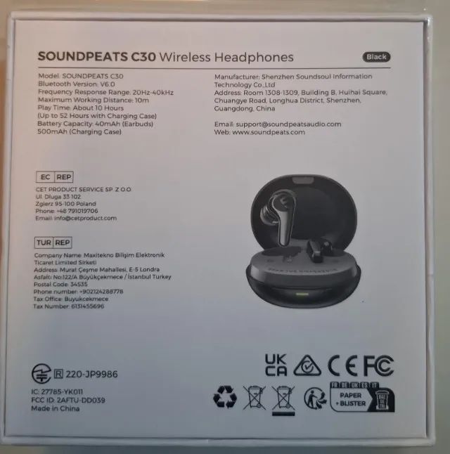 Fone SoundPeats C30 com LDAC - Aberto e testado - Está como NOVO - Foto 3