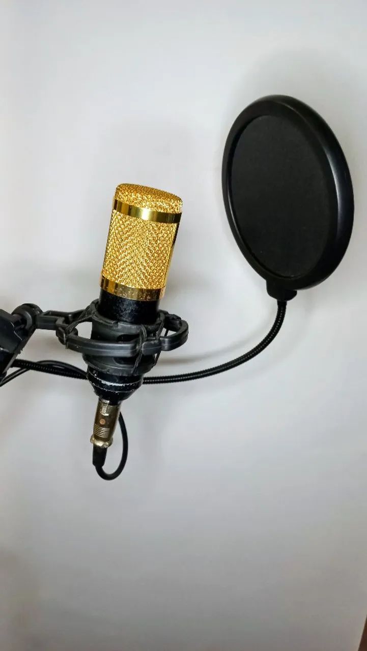 Microfone condensador BM-800 com pedestal e pop filter incluso - Foto 2