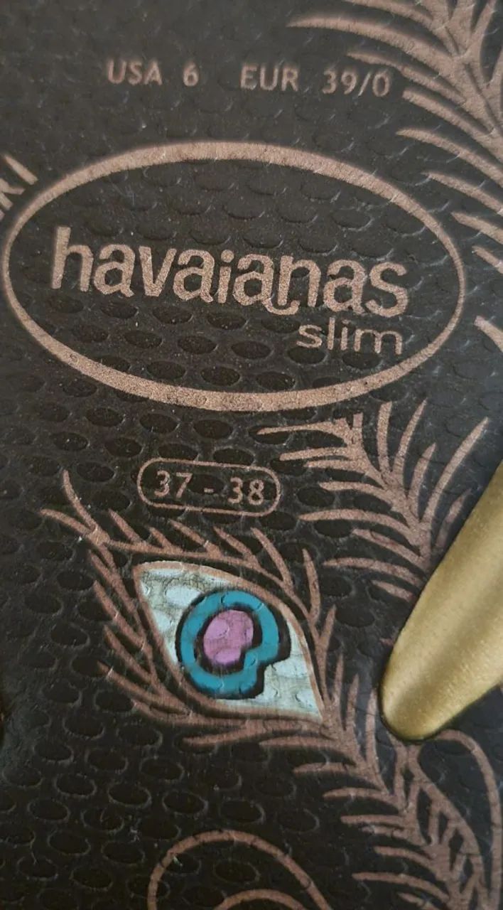 CHINELO HAVAIANAS SLIM PEACOCK - NÚMERO 37. - Foto 5